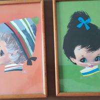 Coppia di quadretti vintage