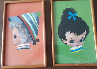 Coppia di quadretti vintage