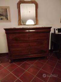 comò in stile filippo 1850/1880 legno massello