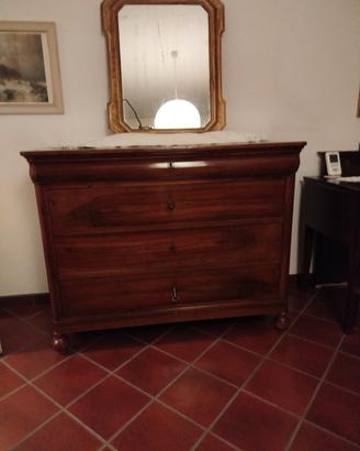 comò in stile filippo 1850/1880 legno massello