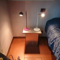 Coppia Lampade design Space Age metallo 