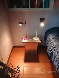 Coppia Lampade design Space Age metallo 