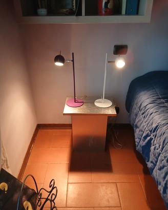 Coppia Lampade design Space Age metallo 