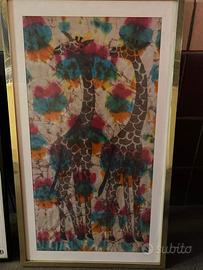Quadro con giraffe