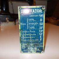 Targhetta LUBRIFICAZIONE per FIAT 508 Balilla