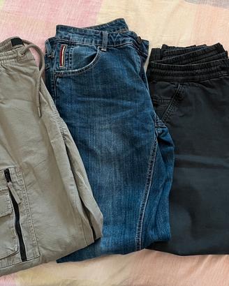Lotto 3 pantaloni uomo Pull&Bear, Frankie Malone