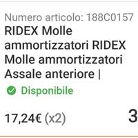 Coppia molle ammortizzatori renault megane 2