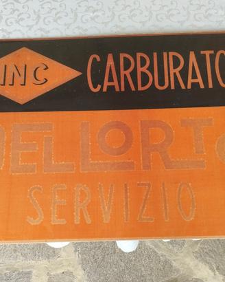 Insegna pubblicitaria carburatori Dell'orto