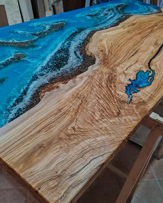 SCONTATO tavolo esclusivo in Ulivo con oceano 3D