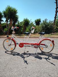 Bicicletta tandem Vetta produzione italiana rossa 