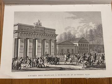 6 Stampe antiche 800 campagne Napoleone 48x32 cm