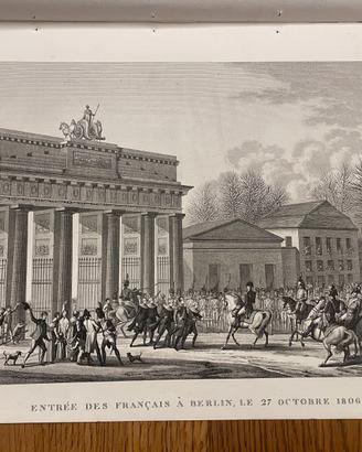 6 Stampe antiche 800 campagne Napoleone 48x32 cm