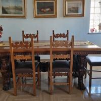 Tavolo in Noce Stile Rinascimentale - Fine 1800