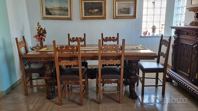 Tavolo in Noce Stile Rinascimentale - Fine 1800