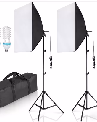 Kit illuminazione AMZDEAL 2 Softbox con stativi
