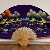 Ventaglio giapponese decorativo da parete, grande