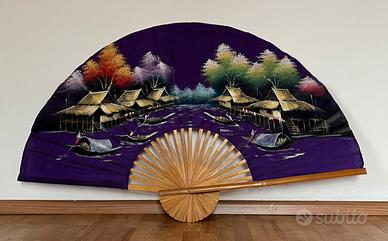 Ventaglio giapponese decorativo da parete, grande