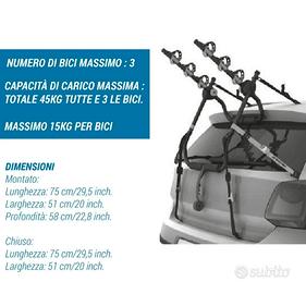 Portabici da Portellone Btwin Trunk Bike Rack 300