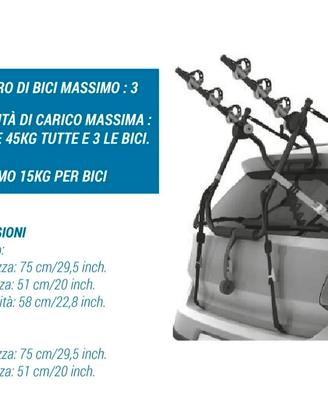 Portabici da Portellone Btwin Trunk Bike Rack 300