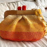 Borsa handmade, clic clac legno