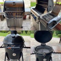 Coppia barbecue gas + carbone