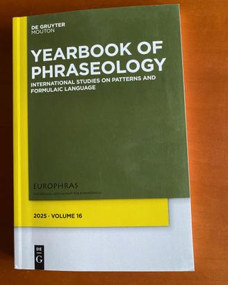 Yearbook of Phraseology n 16/25 De Gruyter Mouton