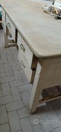 Tavolo antico con marmo