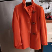 giaccone pura lana color arancio 