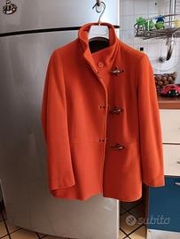 giaccone pura lana color arancio 