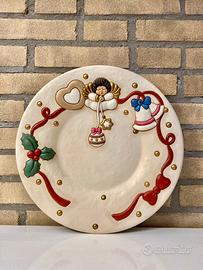 centrotavola thun di natale bianco con angeli