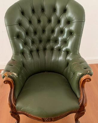 Poltrona vintage in pelle