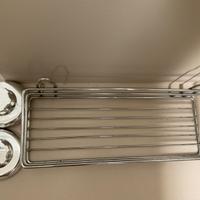 PORTAOGGETTI CROMATO DA DOCCIA O BAGNO A VENTOSE