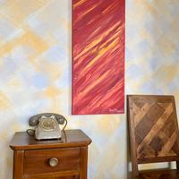 Quadro verticale rosso e giallo