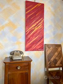 Quadro verticale rosso e giallo