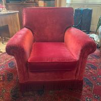 Comodissima poltrona velluto bordeaux