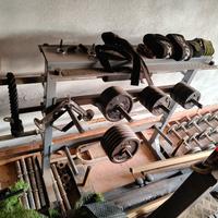 rack per dischi e bilancieri