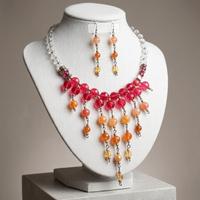 Collana Vintage Orecchini Cristallo Quarzo Boho