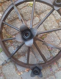lampadario  ruota vecchia