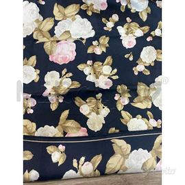 FOULARD IN SETA VALENTINO NERO ROSE BEIGE BIANCO R