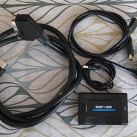 convertitore scart - hdmi completo di cavi