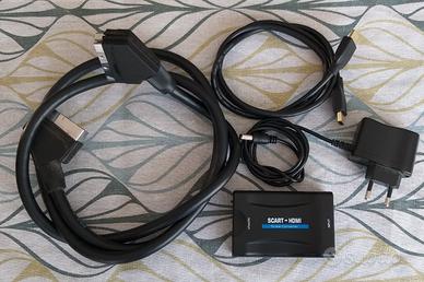 convertitore scart - hdmi completo di cavi