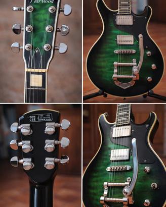 Chitarra elettrica Harwood verde flame – come nuov