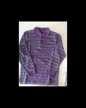 Polo SUN68 viola/grigio bimbo 10anni