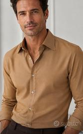 Camicia Oxford beige marca Grifoni