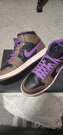 Air Jordan 1 Mid Viola e Marrone EU 45.5