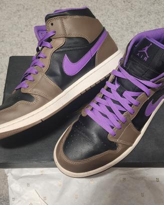 Air Jordan 1 Mid Viola e Marrone EU 45.5