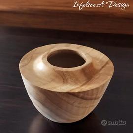 vaso in legno Hollow ciliegio Spalted 