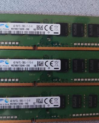 RAM 4GB DDR3 1600MHZ  3x4GB