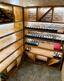 Scaffali porta bottiglie con illuminazione led