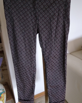 Pantaloni marroni a pois donna